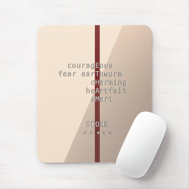 Mousepad Sua mensagem ou nome com palavras cruzadas? Sobre  (Com mouse)