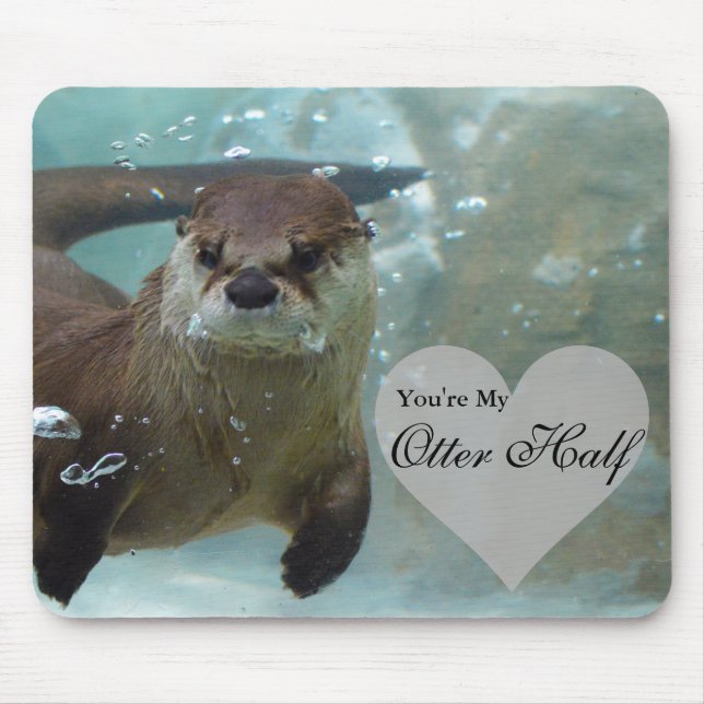 Mousepad Sua minha natação da lontra de rio de Brown da (Frente)
