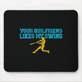 Mousepad Sua Namorada Gosta do Meu Swing Vintage Engraçado 