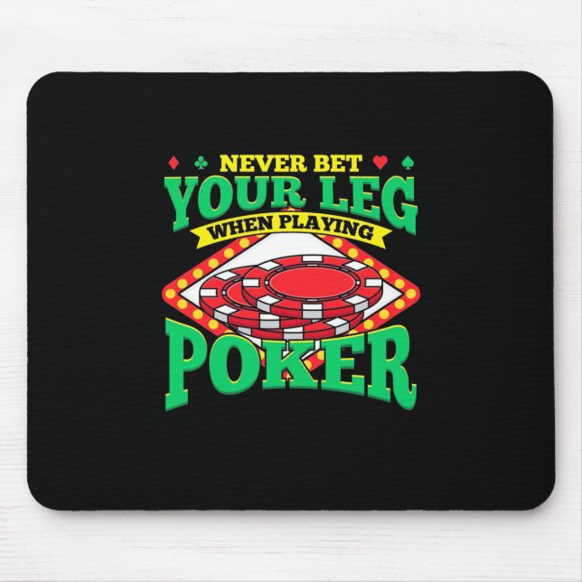 Mousepad Sua Perna Ao Jogar Poker (Frente)