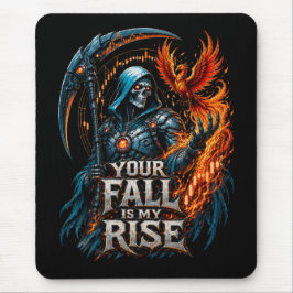 Mousepad Sua Queda É Minha Ascensão Reaper Motivação de Neg
