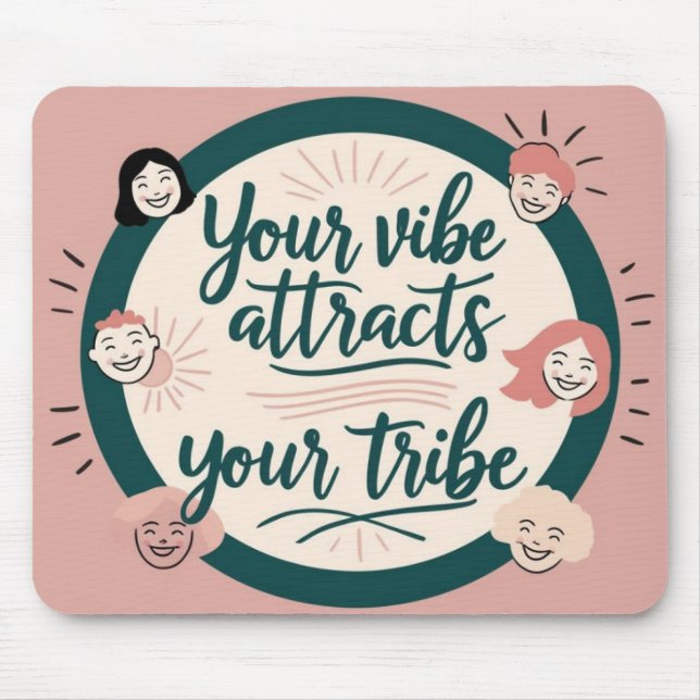 Mousepad Sua Vibração Atrai Sua Tribo (Frente)