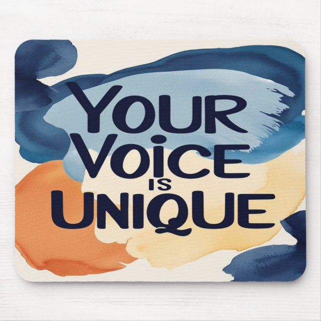 Mousepad Sua Voz É Única (Frente)