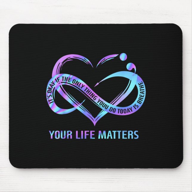 Mousepad Suas vidas Problemas com a Prevenção ao Suicídio R (Frente)