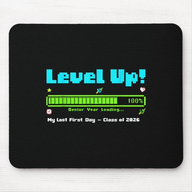 Mousepad Subir de Nível Último Ano Cl De 2026 Meu Último Pr (Frente)