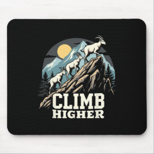 Mousepad Subir Montanha Cabra Aventura Motivacional