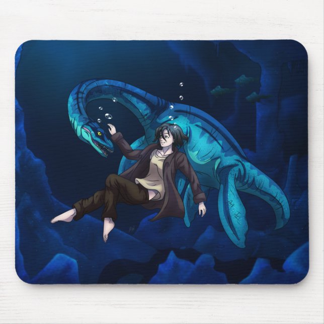 Mousepad Submarino com Plesiossauro (Frente)