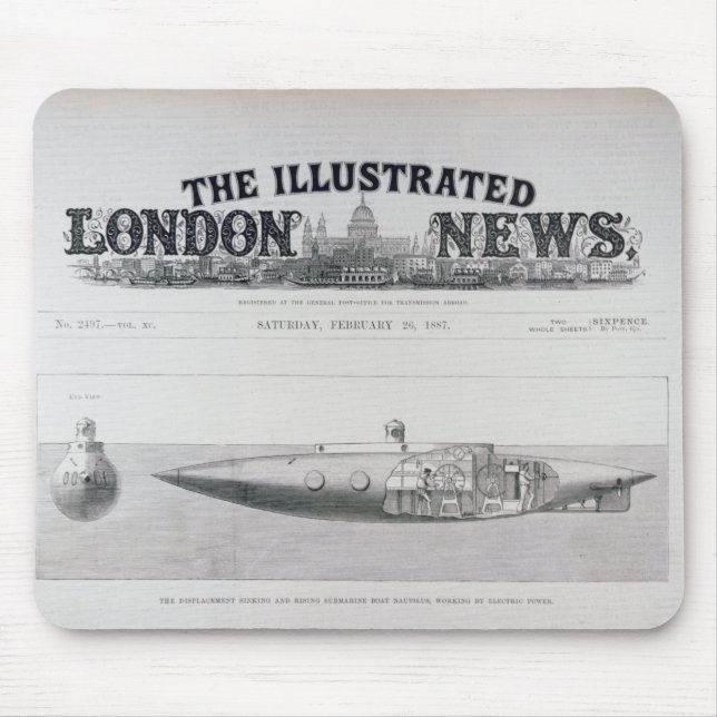 Mousepad Submarino de naufrágio e de aumentação do (Frente)