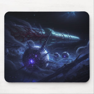 Mousepad Submarino de Pesquisa Avançada Navegando Campo de