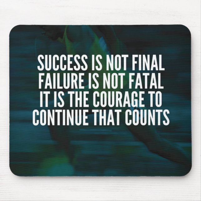 Mousepad Sucesso, Falha, Coragem - Motivação do Workout (Frente)
