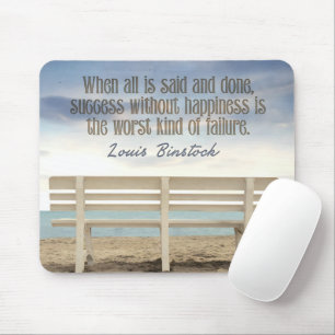 Mousepad "Sucesso sem felicidade" Citação Inspiracional