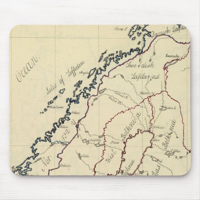 Mousepad Suecia, Dinamarca, Noruega 2 (Frente)
