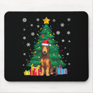 Mousepad Suéter Feio Árvore Xmas Luzes de Lobo Irlandês