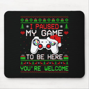 Mousepad Suéter Feio de Natal de Videogame Divertido Gamer 