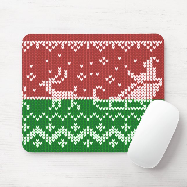 Mousepad Suéter nojento, trenó e renas do Papai Noel (Com mouse)