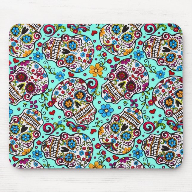 Mousepad Sugar Skull, Dia de los Muertos #1 (Frente)