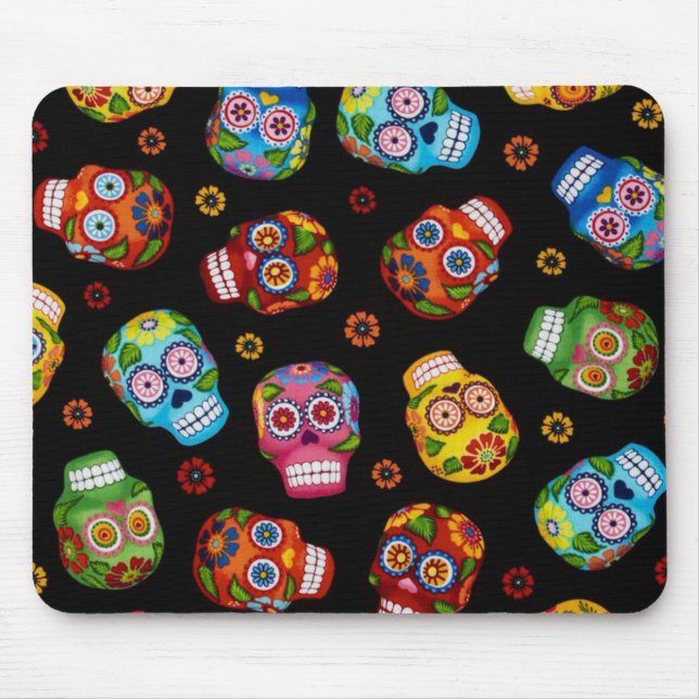 Mousepad Sugar Skull, Dia de los Muertos #17 (Frente)