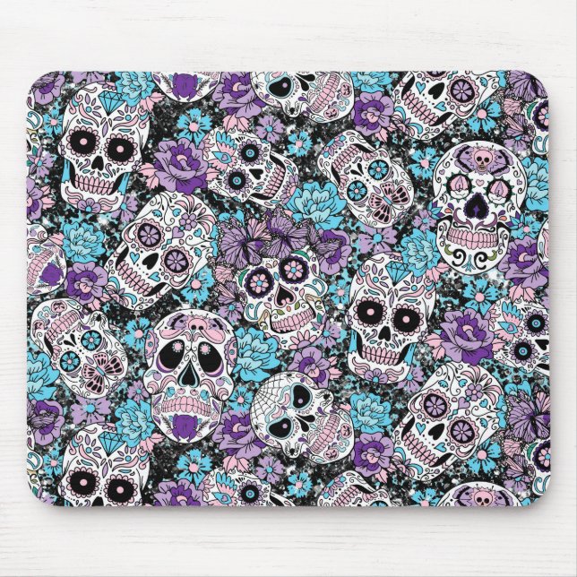 Mousepad Sugar Skull, Dia de los Muertos #24 (Frente)