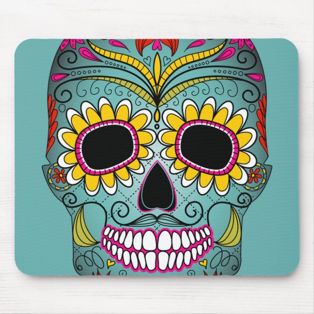 Mousepad Sugar Skull, Dia de los Muertos #3 (Frente)