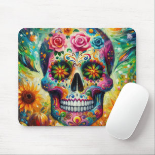Mousepad Sugar Skull Dia De Los Muertos Dia dos Mortos