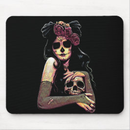 Mousepad Sugar Skull Girl, Dia de los Muertos #11