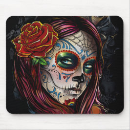Mousepad Sugar Skull Girl, Dia de los Muertos #7