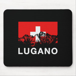Mousepad Suiça de Lugano, Suíça Flag Ski