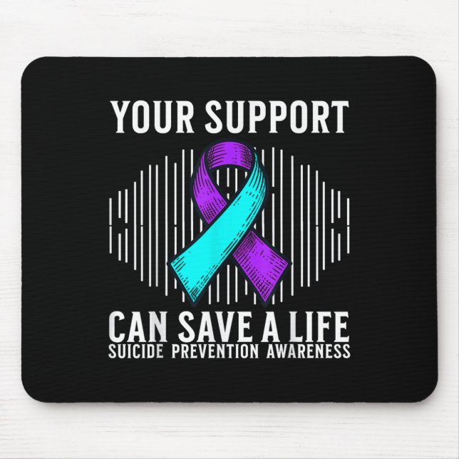 Mousepad Suicide Awareness Warrior Suicide Prevention Aware (Frente)