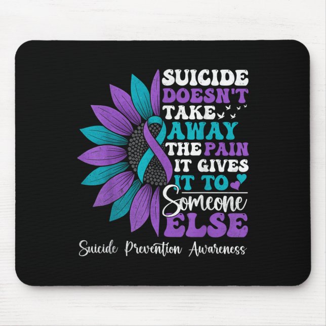 Mousepad Suicide Pain Sunflower Suicide Prevention Awarenes (Frente)