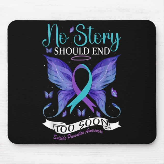 Mousepad Suicide Prevention Awareness - No Story Should End (Frente)