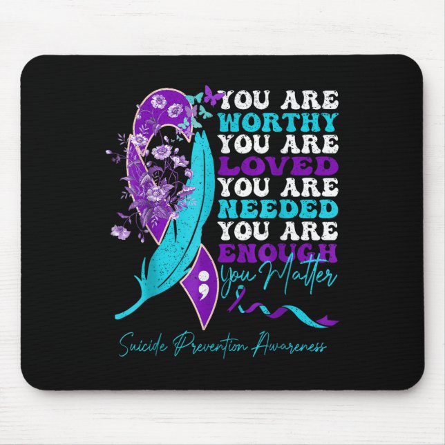 Mousepad Suicide-prevention Awareness-sitive-motivational-s (Frente)