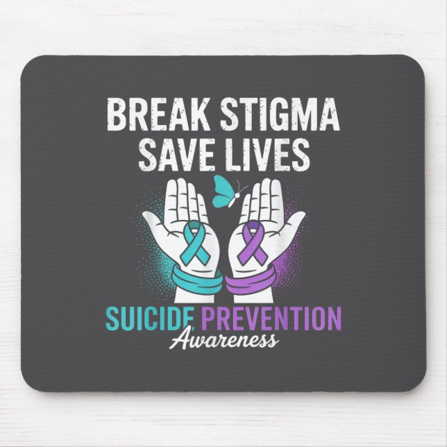 Mousepad Suicide Prevention Suprt Break Stigma Suicide Awar (Frente)