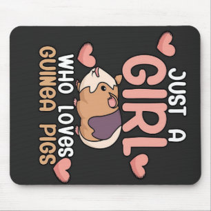 Mousepad Suínos-guineenses Rapariga Que Ama Suínos De Gu