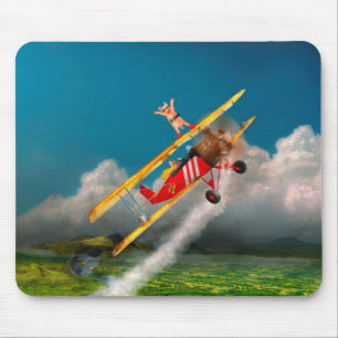 Mousepad Suínos Voadores - Avião - Porco Selvagem