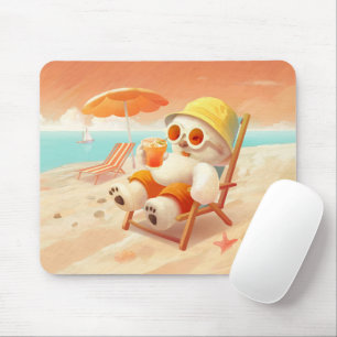 Mousepad Summer Beach Bear