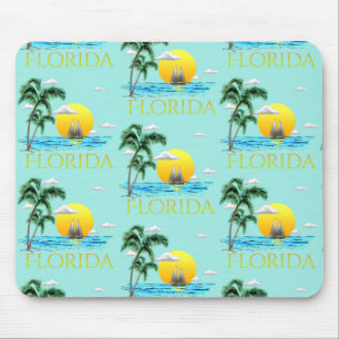 Mousepad Summer Florida Sailboat Sunset Coaster Beach