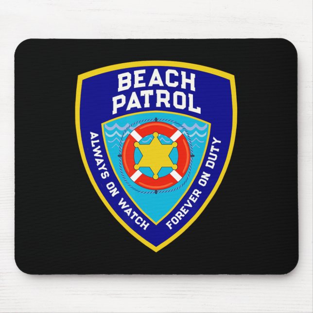 Mousepad Summer Funny Beach Patrol Ocean For ever On Duty L (Frente)