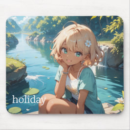 Mousepad summer  Girl　マウスパッド
