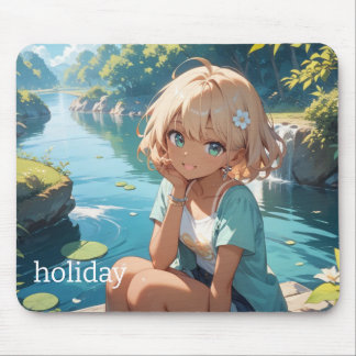Mousepad summer Girl マウスパッド