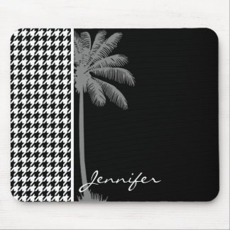 Mousepad Summer Palm Black Houndstooth