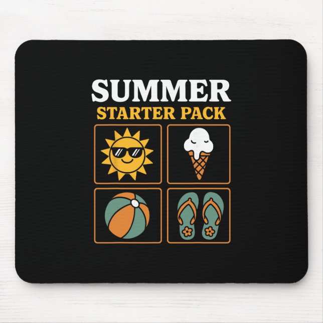 Mousepad Summer Starter Pack Sun Flip Flops Ll And Ice Crea (Frente)