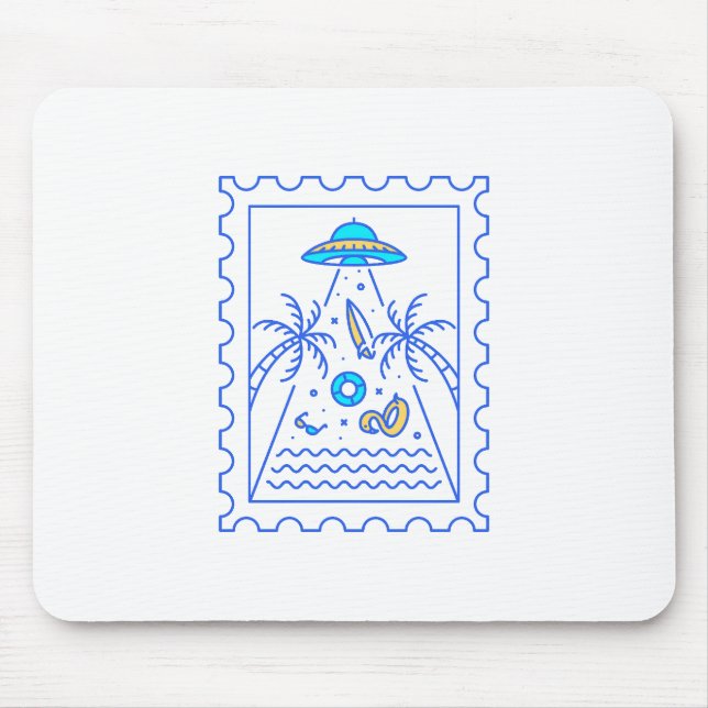 Mousepad Summer Ufo Carimbo de Invasão (Frente)