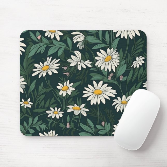 Mousepad Summer White Daisy Meadow (Com mouse)