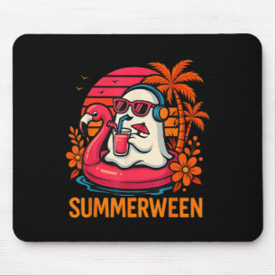 Mousepad Summerwin Funny Ghost Halloween Summer Flamingo B