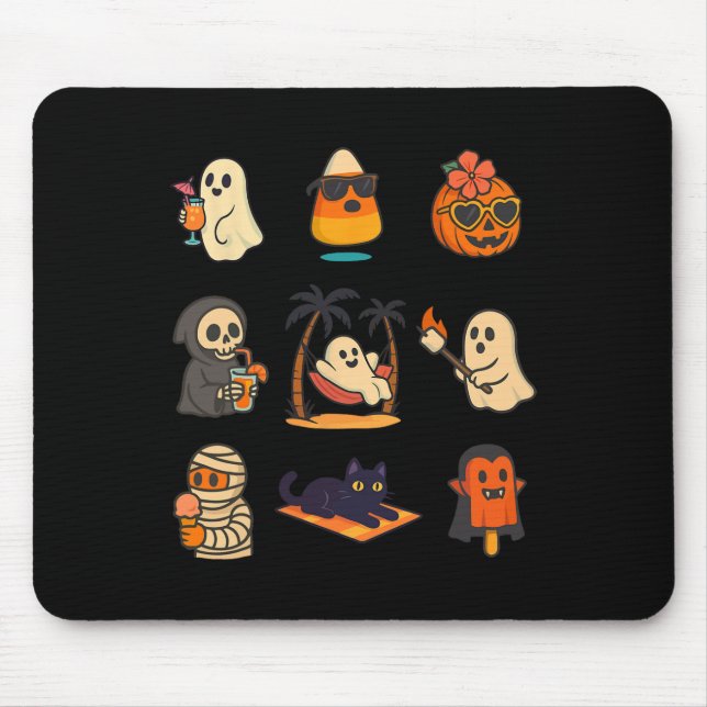 Mousepad Summerwin Ghost Pumpkin Halloween Spooky Summer T (Frente)