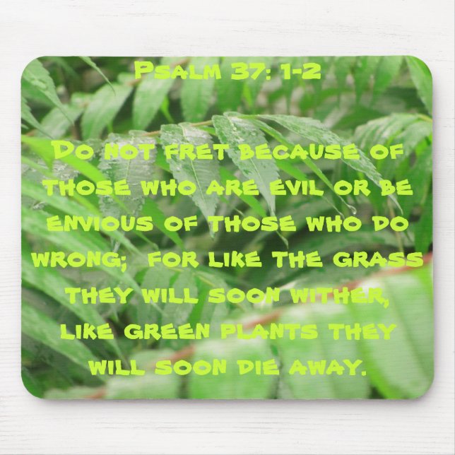 Mousepad Sumo úmido com Salm 37:1 e 2 (Frente)