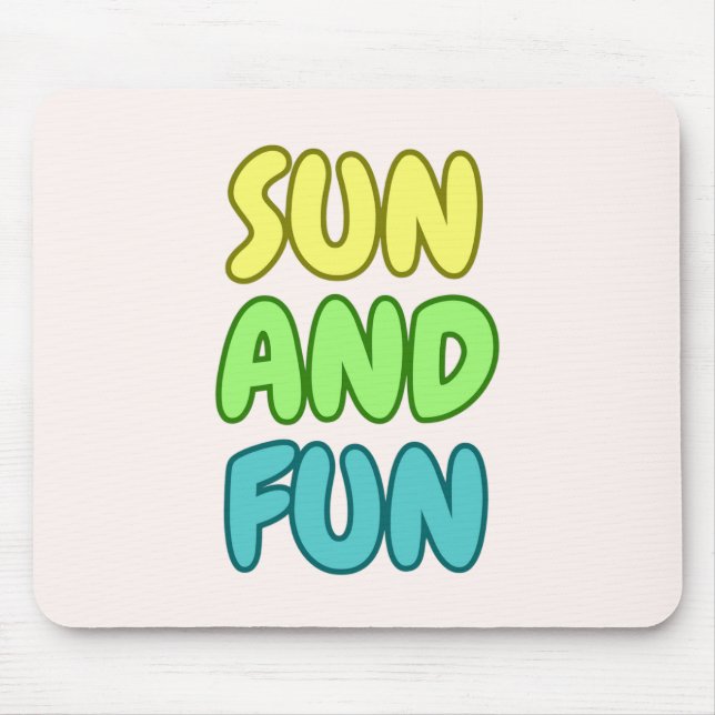 Mousepad Sun And Fun Tapete de Mouse (Frente)