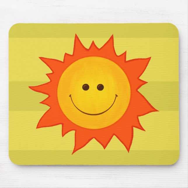 Mousepad Sun de sorriso feliz (Frente)