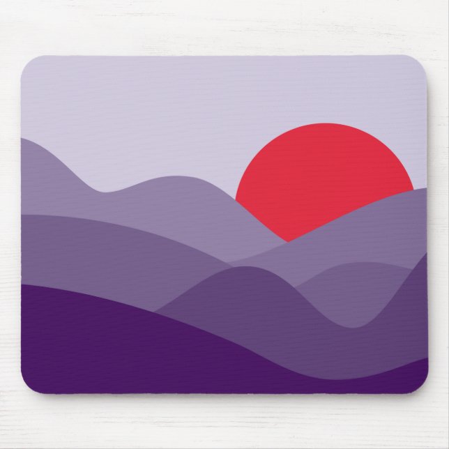 Mousepad Sun Mauve Purple minimalista (Frente)