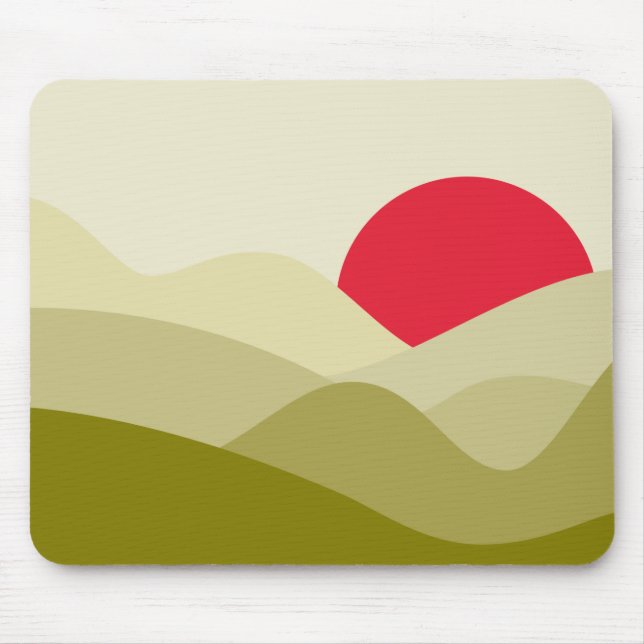 Mousepad Sun Olive Green minimalista (Frente)